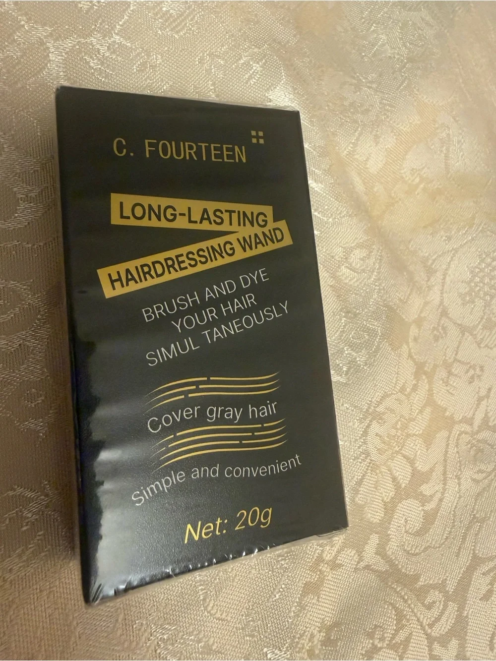 C. FOURTEEN Long-Lasting Hair Dye Stick, Black Shade, For Hair, Unisex Adult 20g